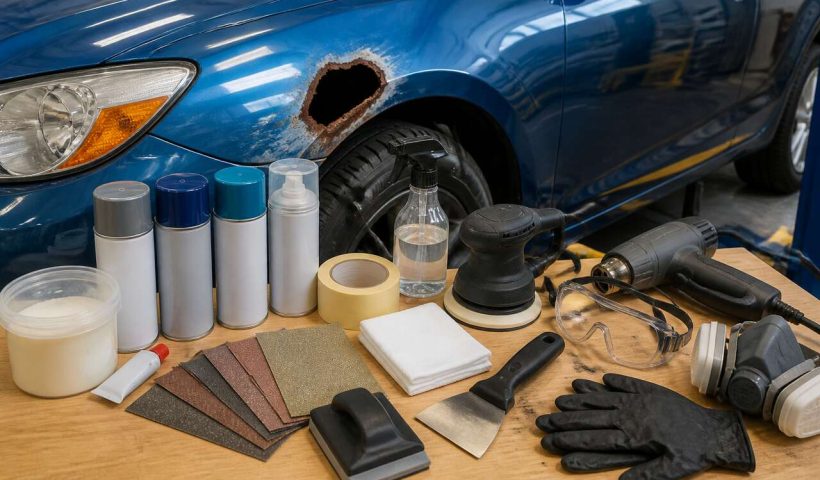 Comment réparer un trou dans la carrosserie d'une voiture ?
