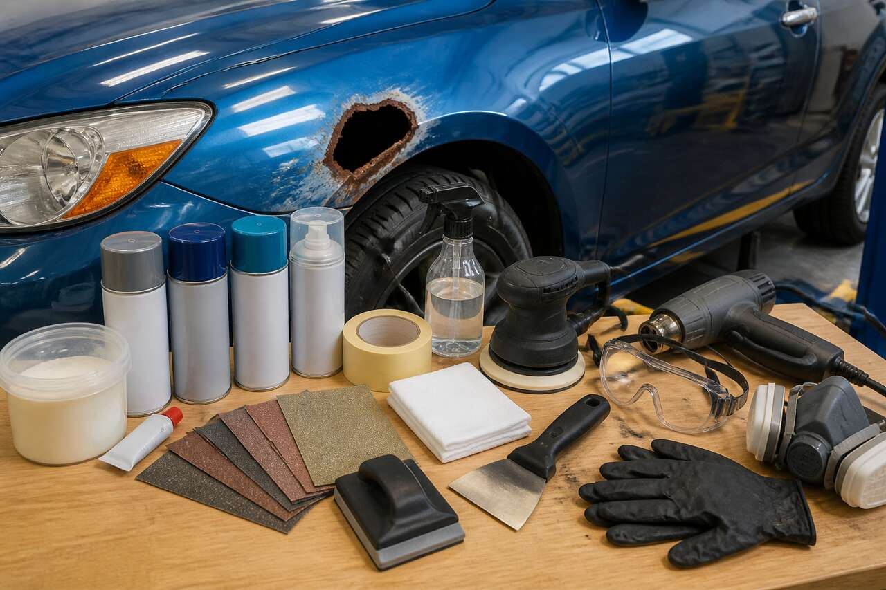 Comment réparer un trou dans la carrosserie d'une voiture ?