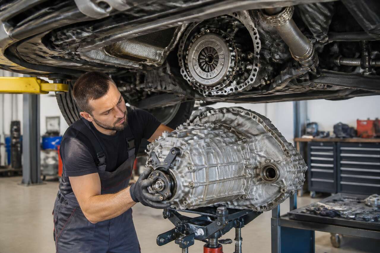 Installation d'une nouvelle bo&icirc;te de vitesses