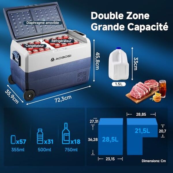 Découvrez notre test détaillé de la glacière électrique AAOBOSI 50l : efficacité, capacité et avantages pour vos aventures en camping