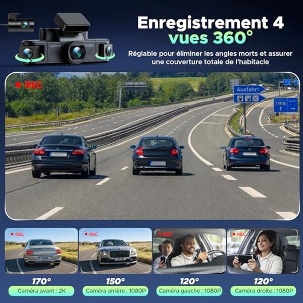 Découvrez notre test détaillé de la dashcam LAMTTO 360°. Enregistrement vidéo panoramique, qualité d'image, fiabilité et sécurité routière optimale. 
