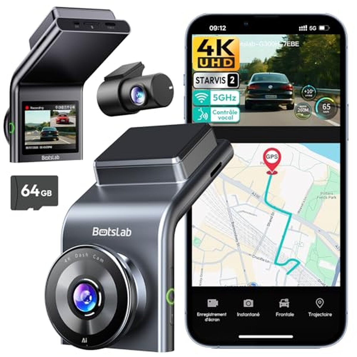 Test : dashcam 4K Botslab avec GPS et vision nocturne