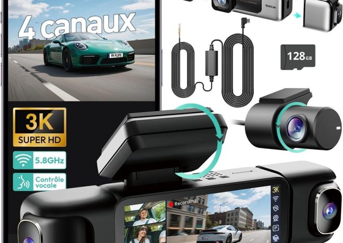 Test de la dashcam BOTSLAB 4 canaux 4K avec WiFi et GPS