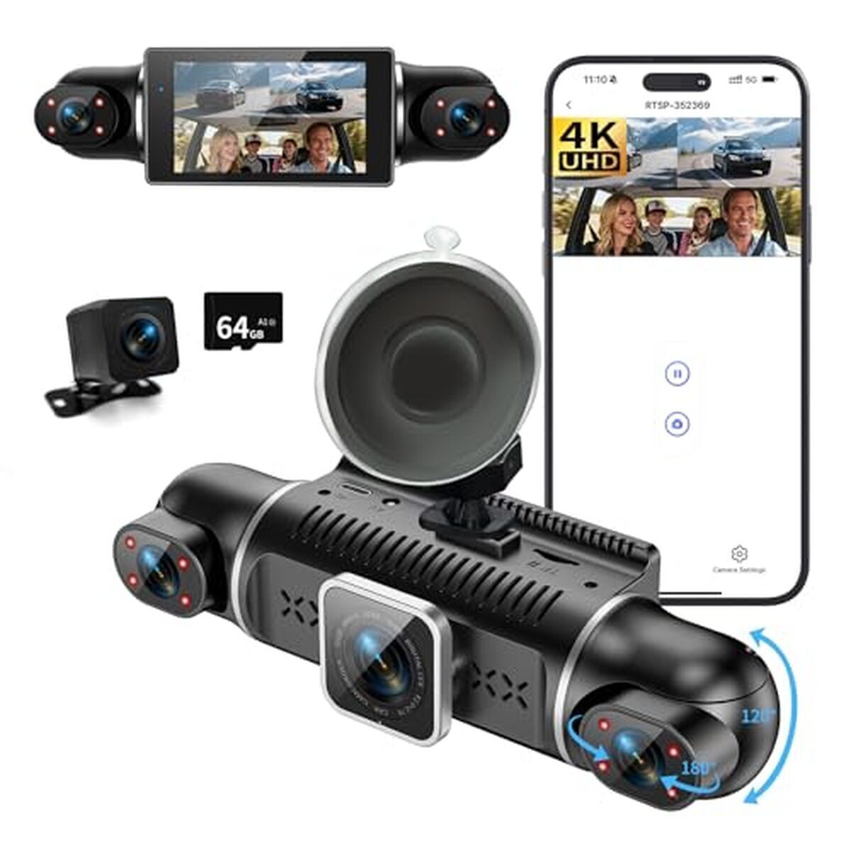 Test de la dashcam voiture 4k avant-arrière : performance et sécurité