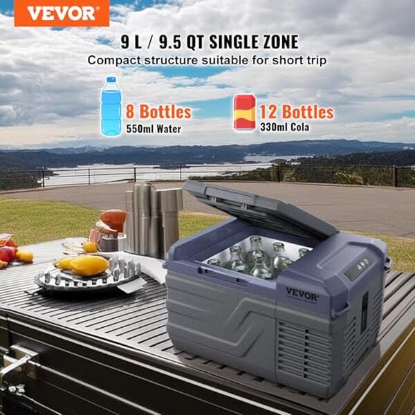 Découvrez notre test complet du réfrigérateur portable vEVOR 9L à compression. Performance, autonomie et praticité pour vos voyages et camping en détail.