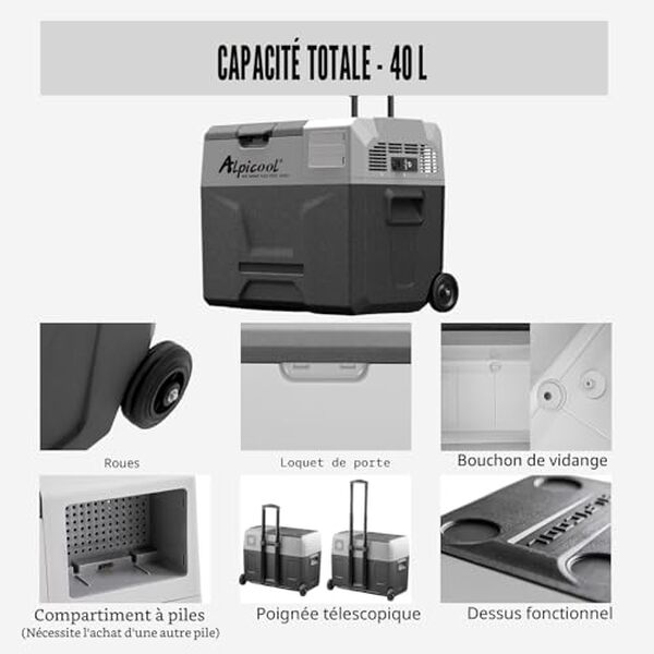 Découvrez notre test du réfrigérateur portable Alpicool ECX40 : performances, capacité 40L et praticité pour vos voyages et camping.