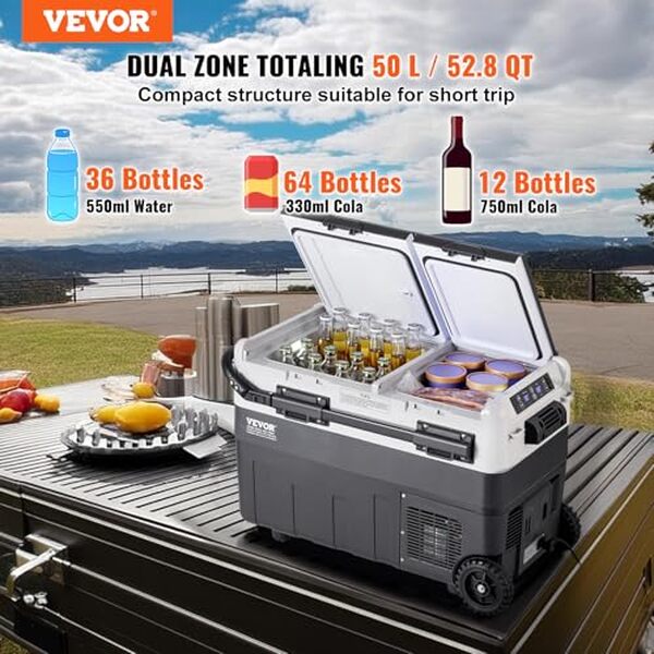 Découvrez notre test complet du réfrigérateur portable VEVOR 50 L avec double zone : performances, avantages et inconvénients pour bien choisir votre glacière.