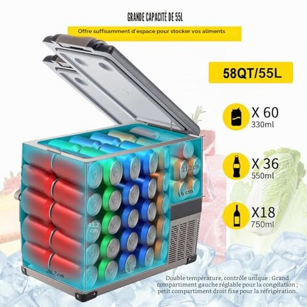 Découvrez notre test détaillé de la glacière électrique VEVOR 55 L : performances, avantages et inconvénients pour vos voyages en voiture et camping. 