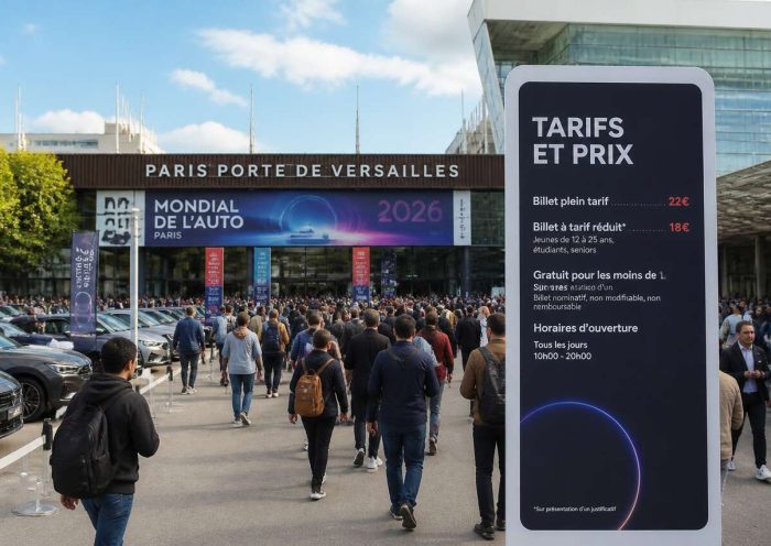Tarifs et prix du Mondial de l'auto 2026 à Paris Porte de Versailles