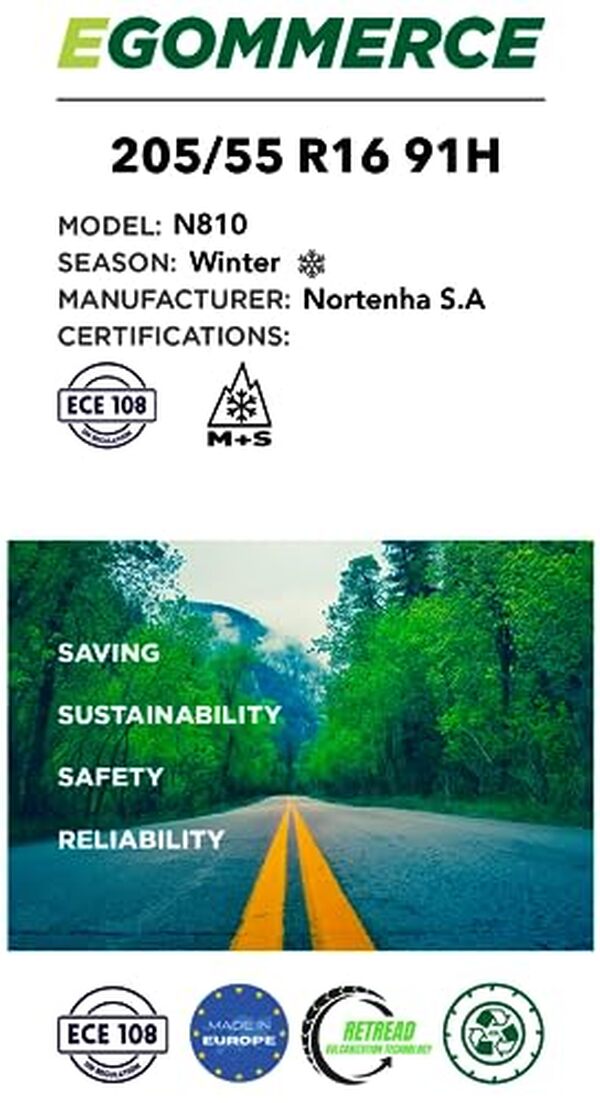 Découvrez le pneu hiver N810 écofriendly : performances exceptionnelles, sécurité maximale et garantie 2 ans incluse pour vos trajets hivernaux.