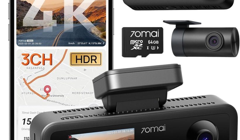 Test de la dashcam 4K T800E 70mai : triple canal et vision nocturne