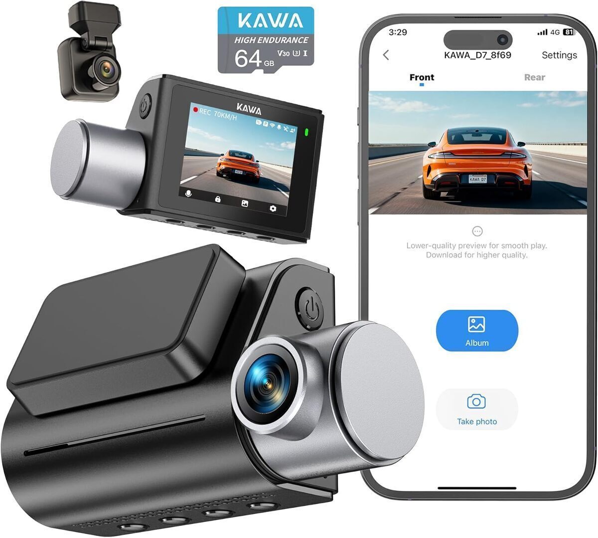 Test de la double dashcam 4K Kawa avec GPS et nightEagle