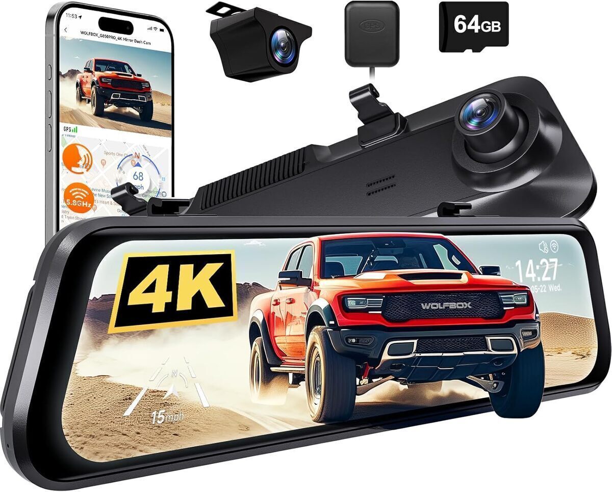 Test du rétroviseur intelligent Wolfbox G850 Pro 4K
