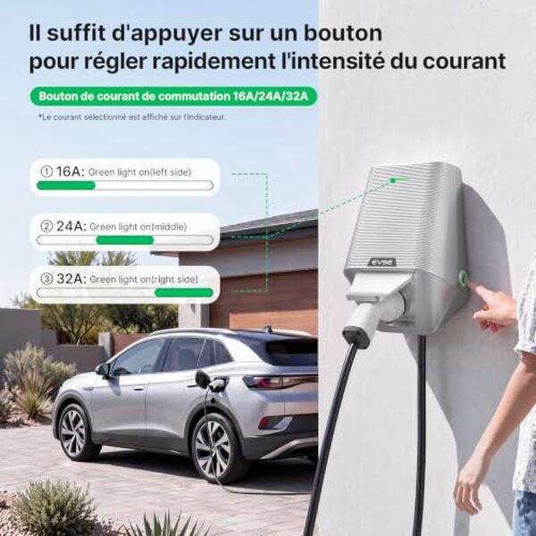 Découvrez notre test détaillé de la borne de recharge EVSEdesigner 7, 4 kW : performance, installation et avis pour votre voiture électrique. 