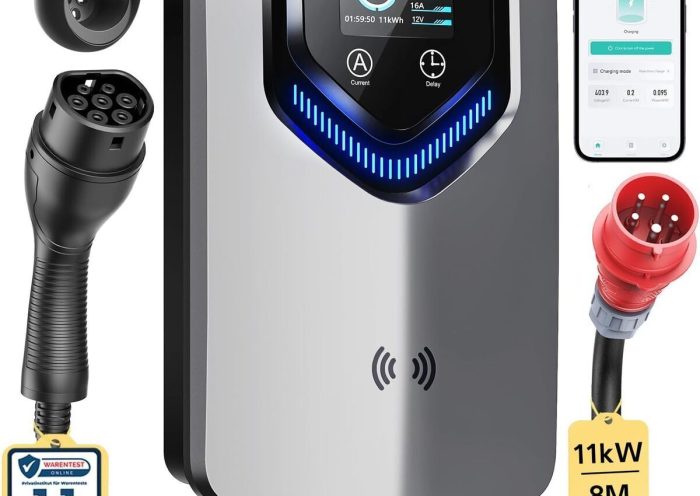 Test de la borne de recharge 11kW avec app et câble de 8m