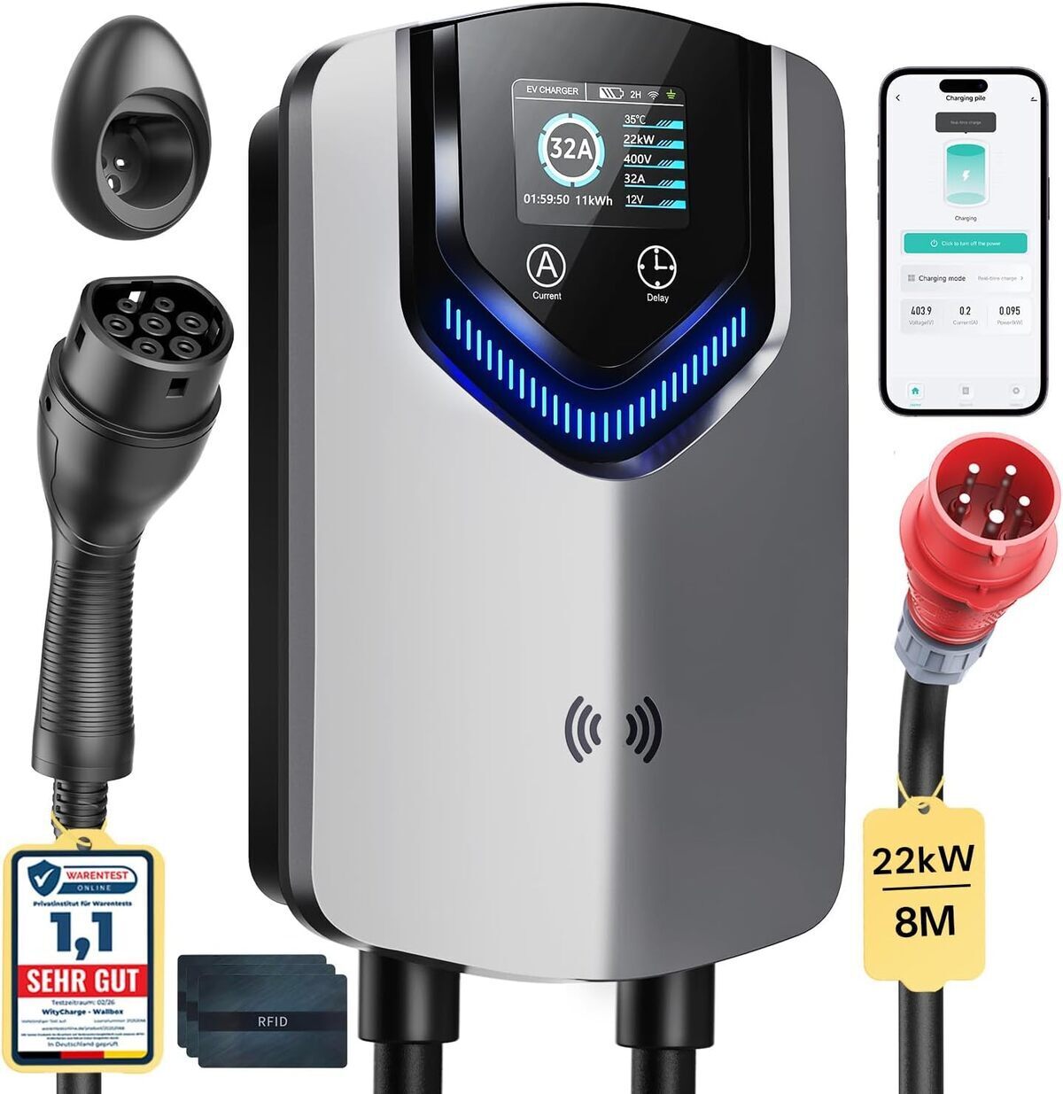Test de la borne de recharge 22kW avec app : efficacité assurée