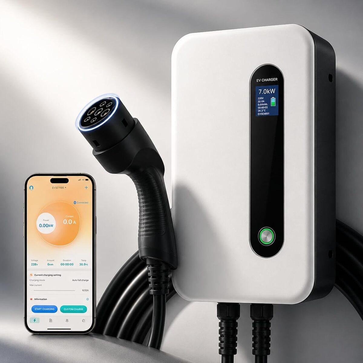 Test de la borne de recharge 7 kW avec app contrôle