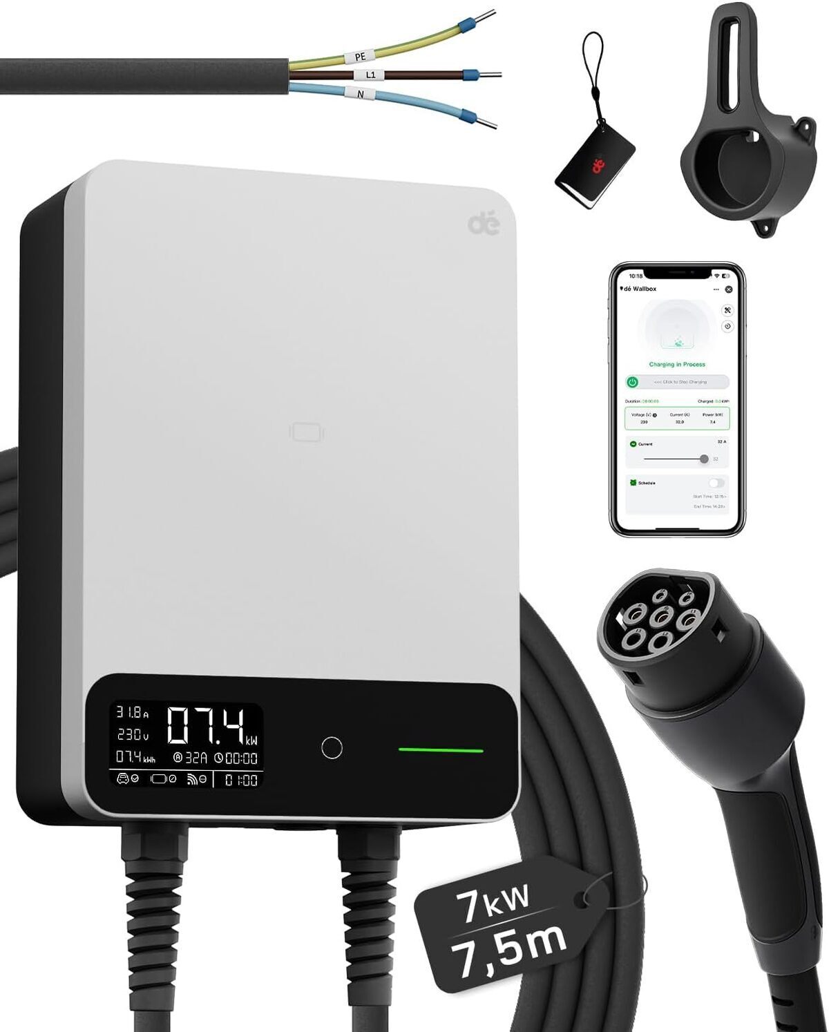 Test de la borne de recharge dé 7kW avec app et câble type 2 : performance et innovation
