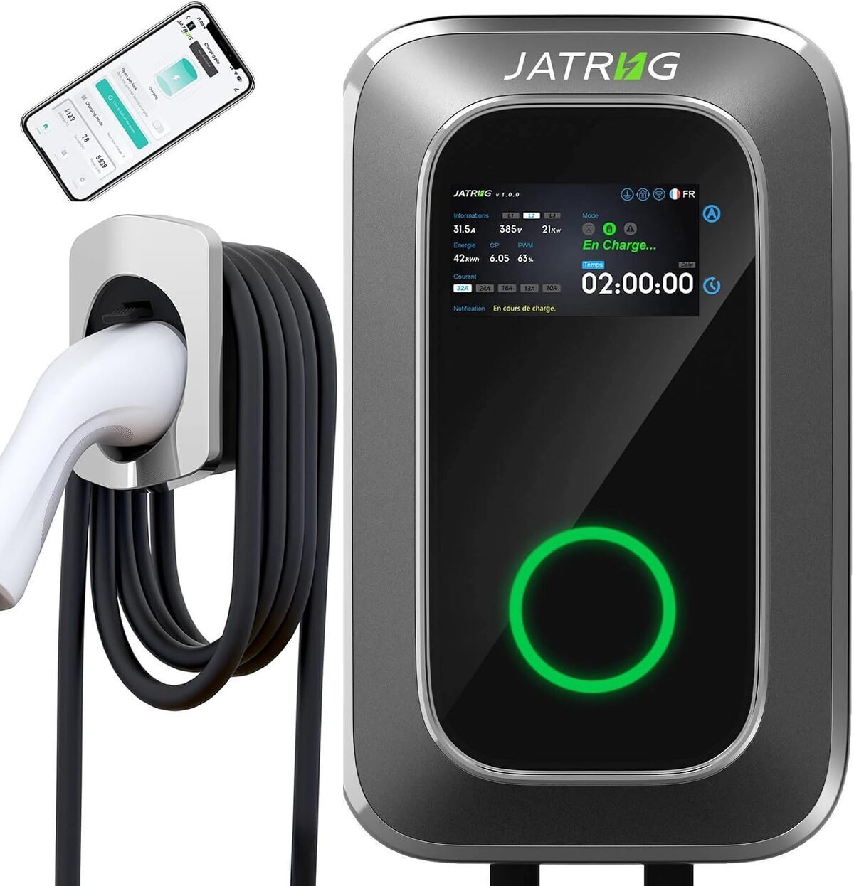 Test de la borne JATRHG S1 : station de charge 22kW pour véhicules électriques