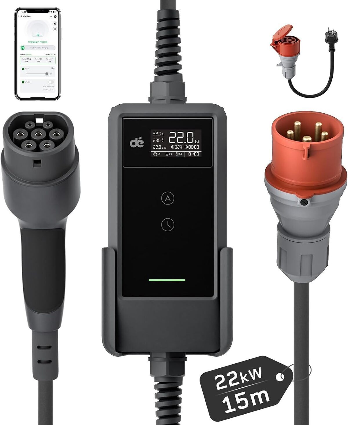 Test du chargeur voiture électrique 22kW APP : performance et compatibilité